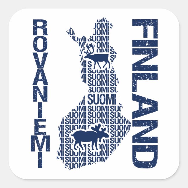 stickers FINLANDE MAP - Rovaniemi (Devant)