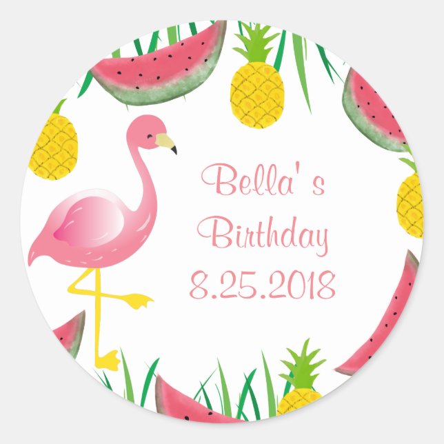 Stickers Flamant rose (Devant)