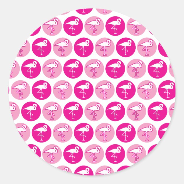 stickers flamingo rose. (Devant)