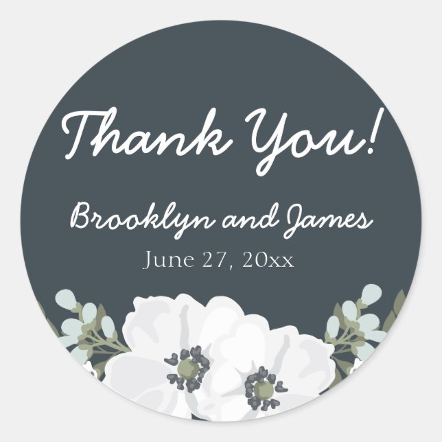 Stickers Fleur Mariage Faveur Tour (Devant)