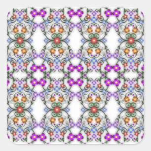 stickers fleurs ornementales