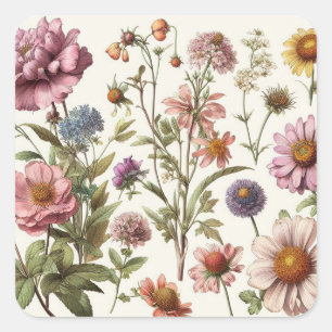 Stickers fleurs sauvages