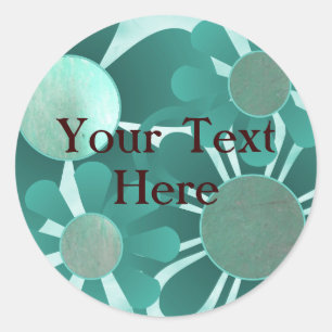 Stickers Fleurs turquoises