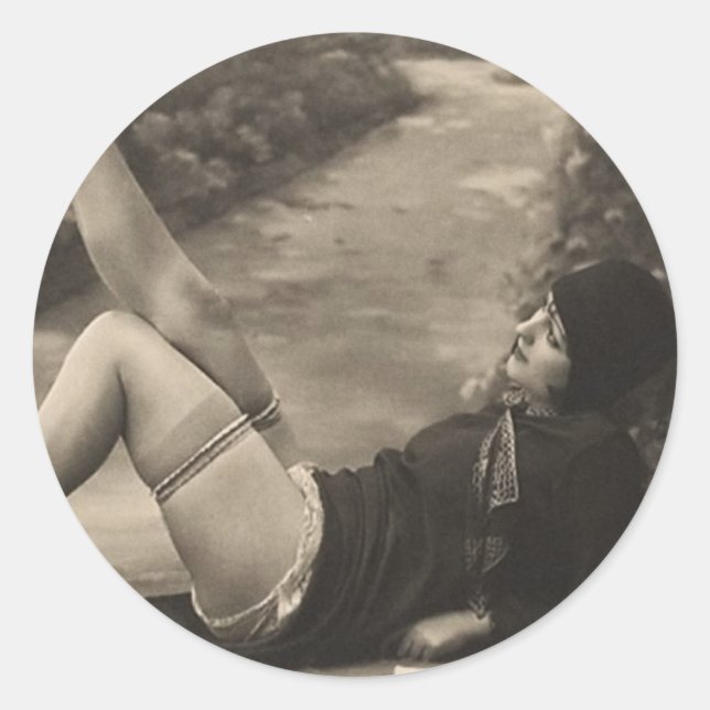 Stickers Flirty Vintage Pin-Up Girl Stickers (Devant)