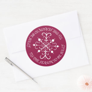Stickers Flocon de neige en berry profond