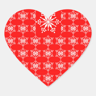Stickers Flocon de Noël en rouge et blanc.