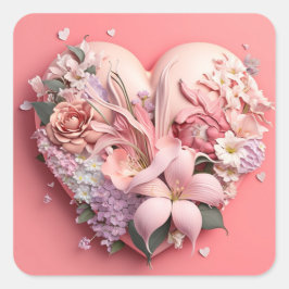 Stickers floraux rose Fête des Mères