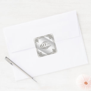 Stickers Flourish Diamond 60e Anniversaire Mariage