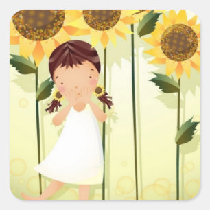 Stickers Flower Girl