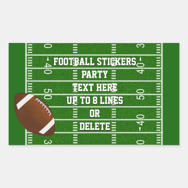 Stickers Football avec jusqu'à 8 lignes de VOTRE T (Devant)