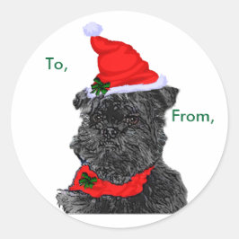 Stickers Forfait de Noël Affenpinscher