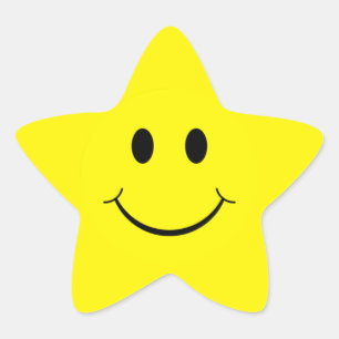 Stickers forme étoile jaune