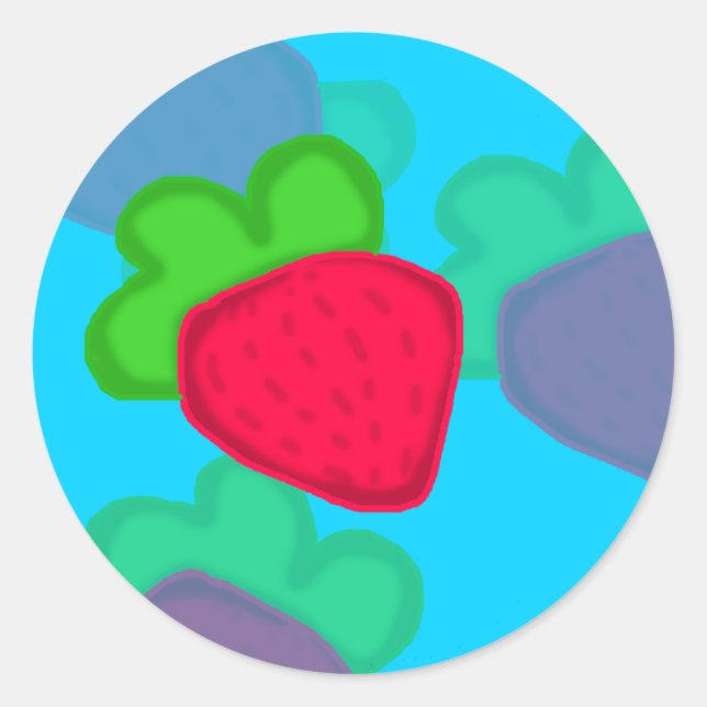 stickers fraise (Devant)