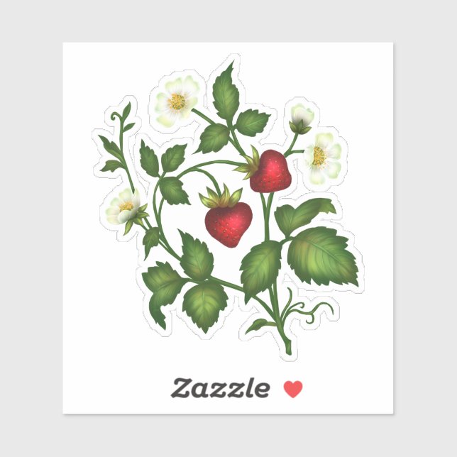 Stickers fraises (Feuille)