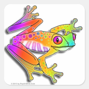 STICKERS - FROG POP ART