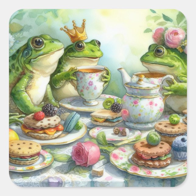 Stickers Frog Tea Party (Devant)