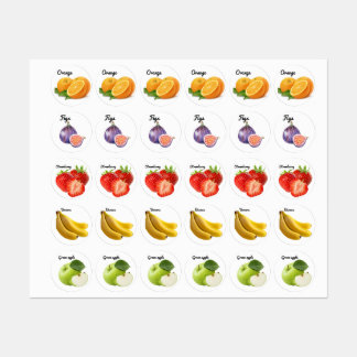 Stickers Fruit mignon Dessins amusants pour Étique