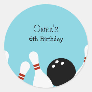 Stickers Fun Bowling Favor (Turquoise)