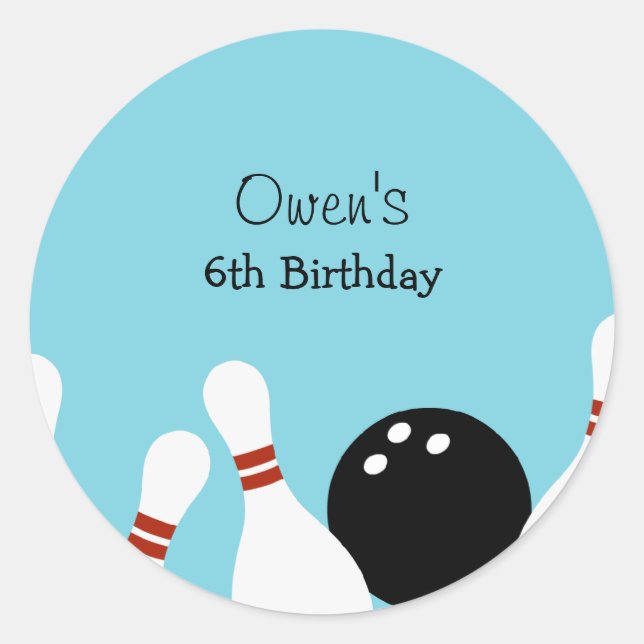 Stickers Fun Bowling Favor (Turquoise) (Devant)