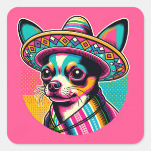 Stickers Fun Fiesta Festive Chihuahua