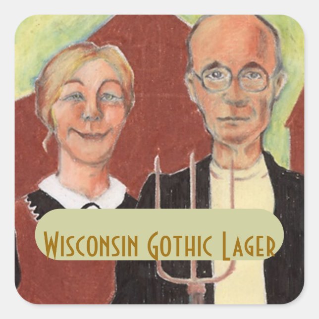 STICKERS Fun Homebrew-Kennzeichnung American Gothi (Vorderseite)