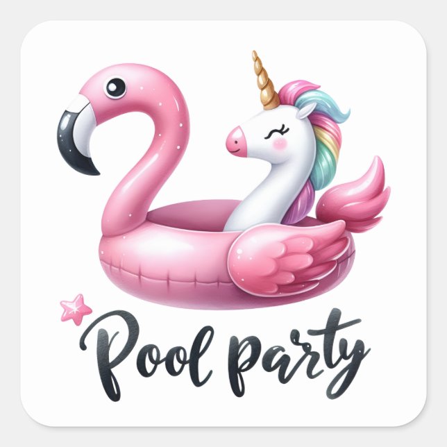 Stickers Fun Summer Pool Party (Devant)