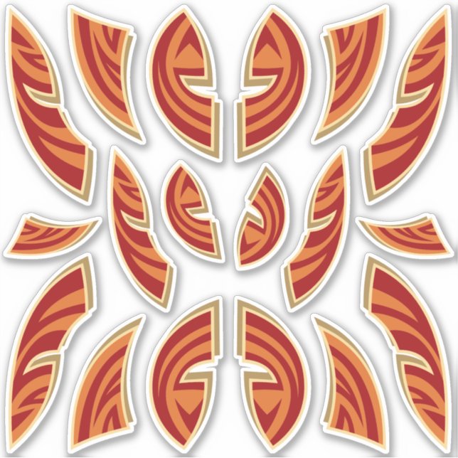 Stickers für afrikanische Masken Icon Collection Aufkleber (Vorderseite)