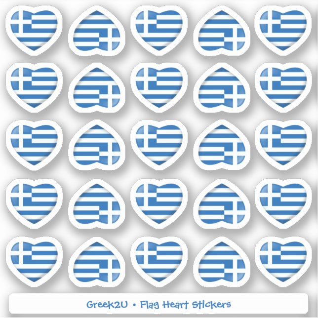 Stickers für griechische Fahne Aufkleber (Vorderseite)