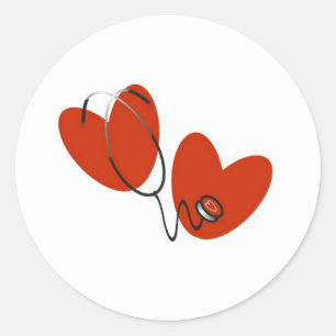Stickers für Herz und Stethoskop