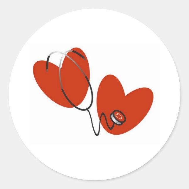 Stickers für Herz und Stethoskop (Vorderseite)