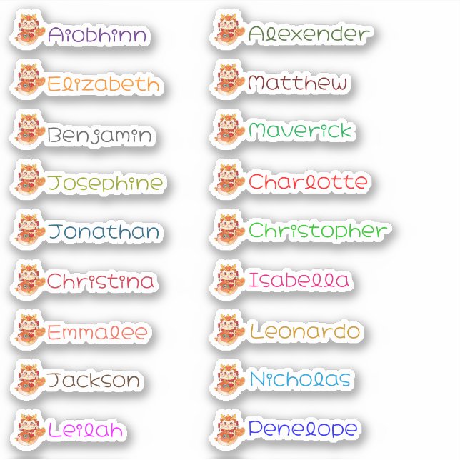 Stickers für niedliche Drachen mit benutzerdefinie Aufkleber (Vorderseite)