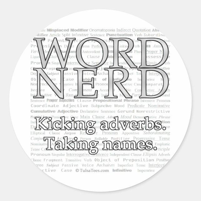 Stickers für Word-Nerd (Vorderseite)