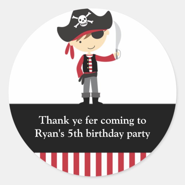 Stickers Garçon Pirate (Devant)