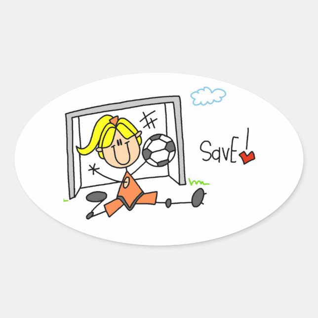 Stickers gardienne de but de football féminin (Devant)