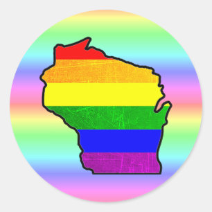 Stickers gay pride Rainbow Wisconsin