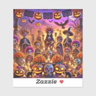 Stickers gestalten Halloween-Tag tot Aufkleber