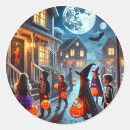 Stickers gestalten Halloween-Trick oder -Behandlun