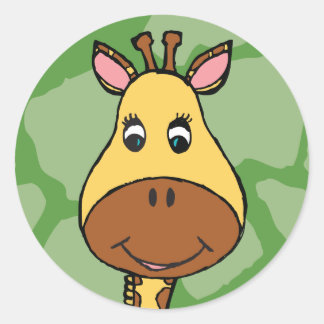 Stickers Giraffe Cartoon - Zoo Animaux