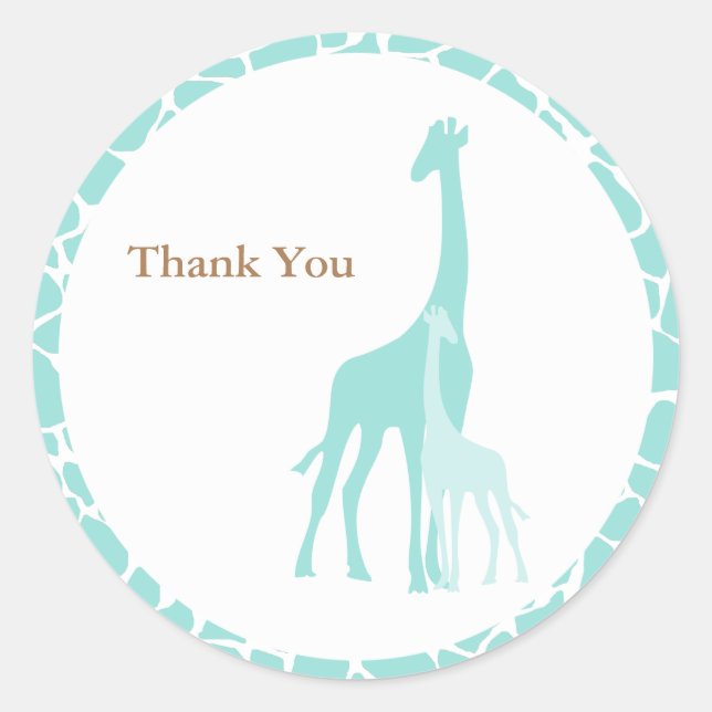 Stickers Giraffe Maman et Bébé (Devant)