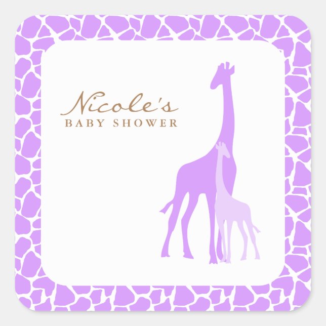 Stickers Giraffe Maman et Bébé (Devant)