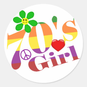 Stickers Girl Retro des années 70