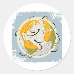 Stickers Globe Abstraits