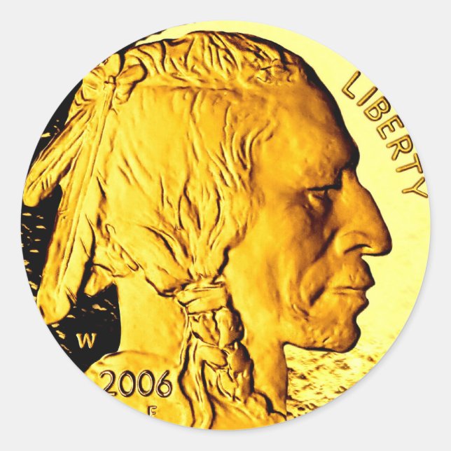 Stickers Gold Coin 3 pouces 50 $ (Devant)