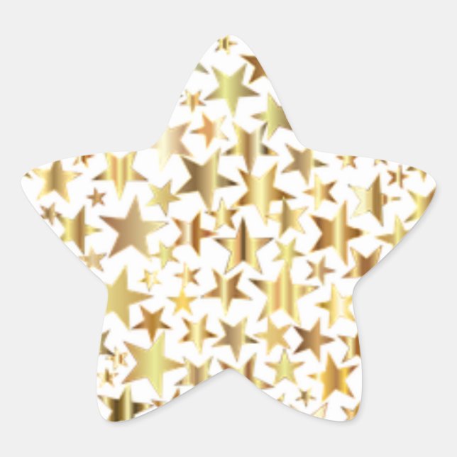 Stickers Gold Faux Foil Star (Devant)