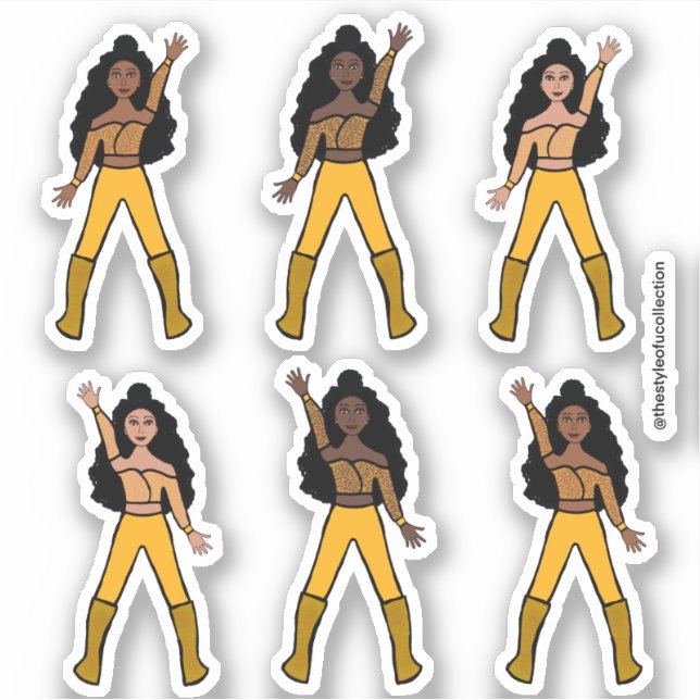 Stickers Gold Spark Dancer (Devant)
