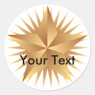 Stickers Gold Star à look métallique