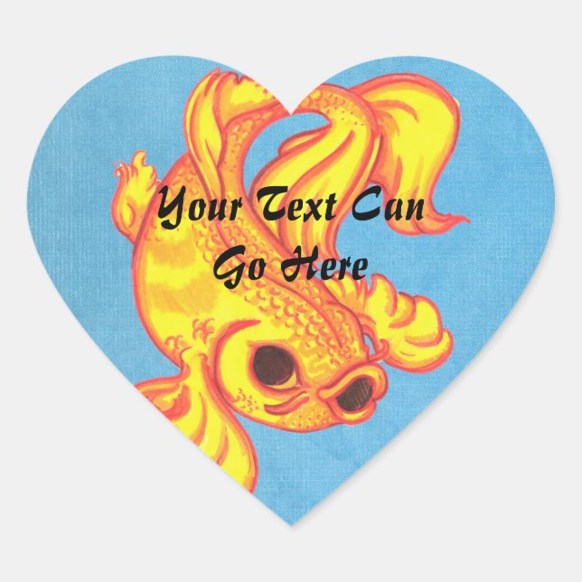 Stickers Golden Koi Heart (Devant)