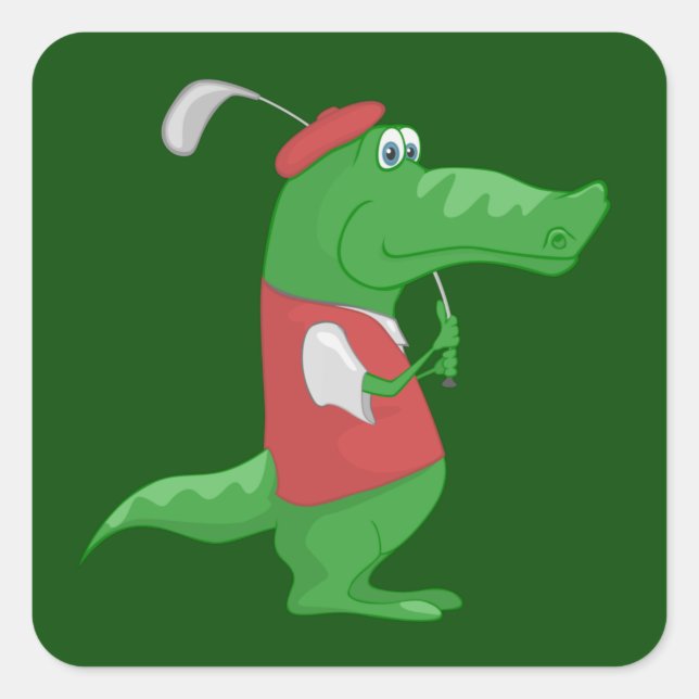 Stickers Golfer crocodile (Devant)