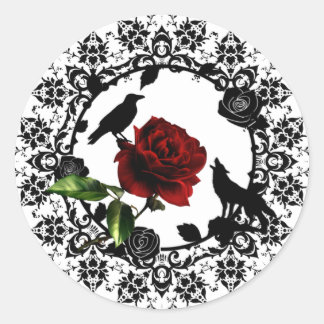 Stickers gothiques Raven Wolf