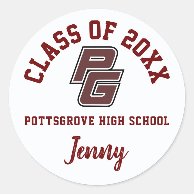 Stickers Graduation Pottsgrove High School, Custom (Devant)